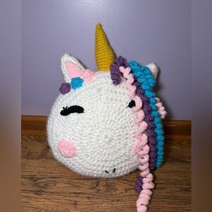 Crotchet Unicorn Pillow Handmade